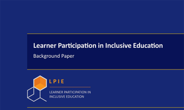 Front cover of the Learner Participation in Inclusive Education: Background Paper
